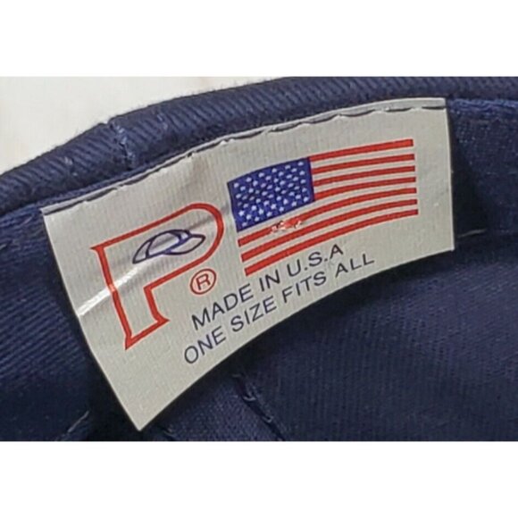 Vtg "USA Hockey" Adjustable P Brand Cap Hat Blue/Red Embroidered Spellout - Picture 8 of 8